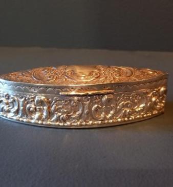 Edwardian Silver Lozenge Shaped Table Box