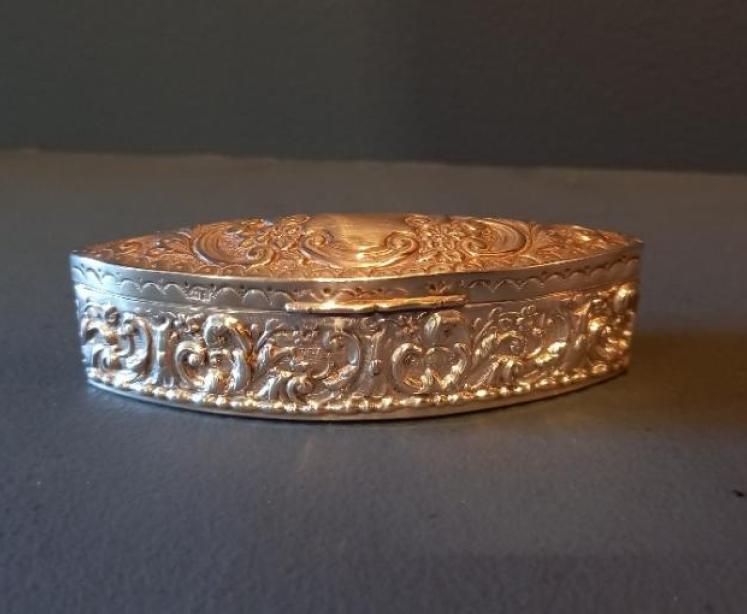 Edwardian Silver Lozenge Shaped Table Box - Image 1