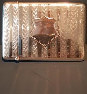 Edwardian Silver Engine Turned Card Case