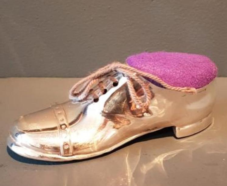 George V Silver Brogue Pin Cushion  - Image 1