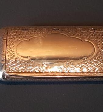 Engraved Silver Pocket Snuff