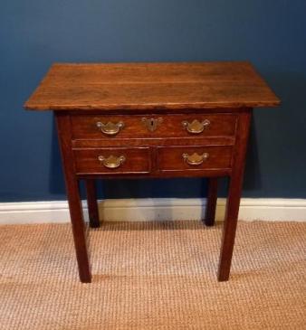 Small George III Period Oak Side Table