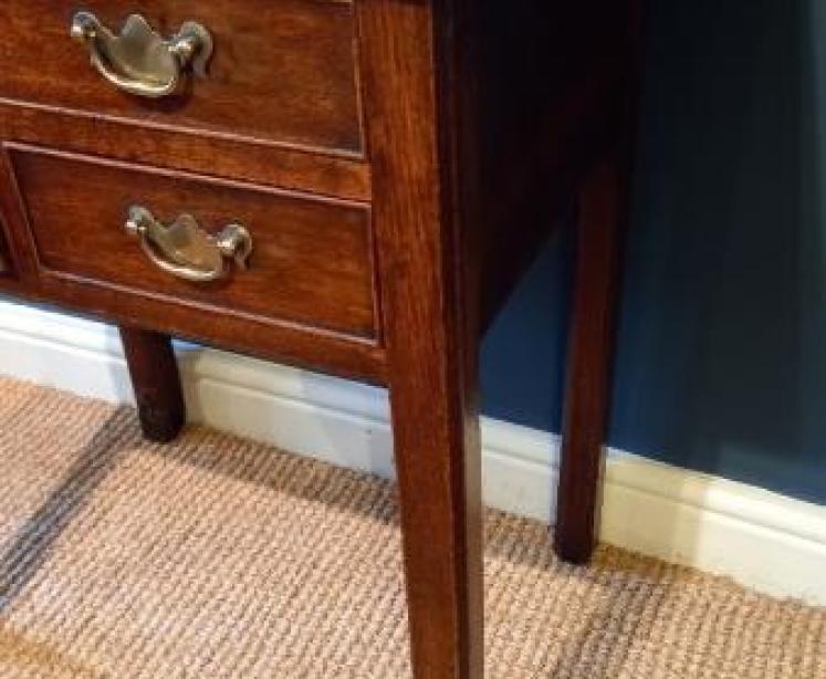 Small George III Period Oak Side Table - Image 4