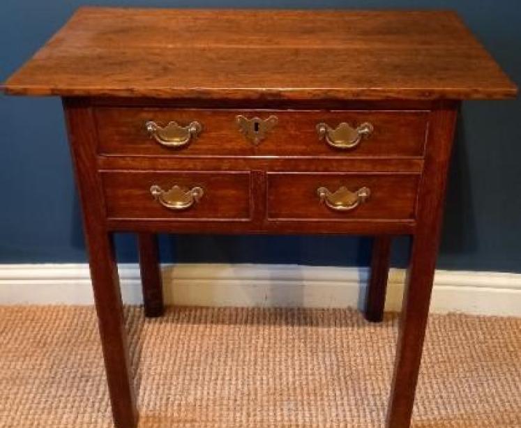 Small George III Period Oak Side Table - Image 7