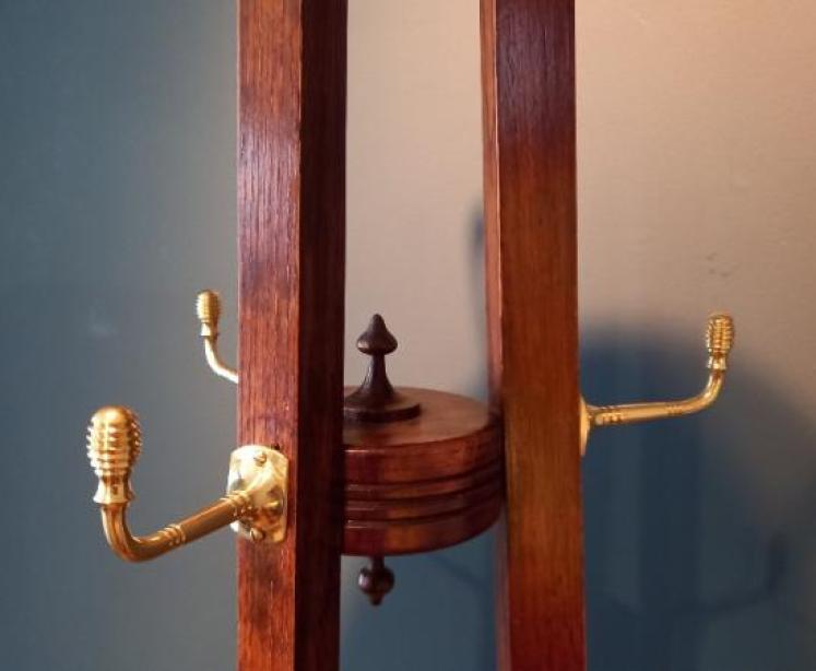 Antique Revolving Coat & Hat Hallstand - Image 4