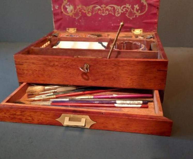Victorian Mahogany Rowney of London Artist's Box - Image 2