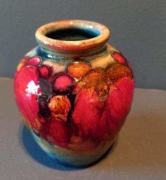 Moorcroft Flambe Leaf & Berries Roll Neck Vase