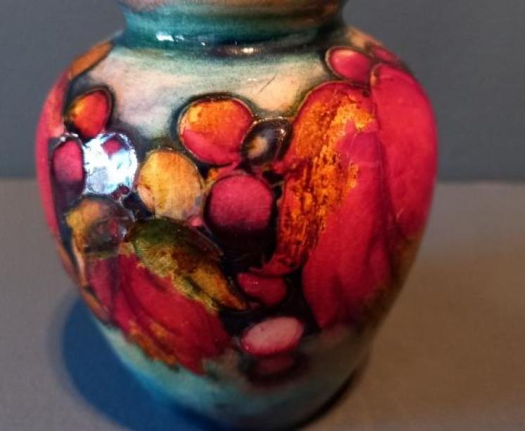 Moorcroft Flambe Leaf & Berries Roll Neck Vase - Image 2