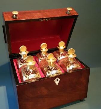 Early Victorian Mahogany Tantalus Box