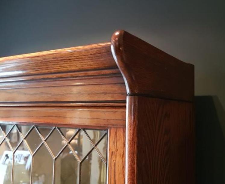 Edwardian Oak Sectional Five Tier Library Bookcase - Image 7