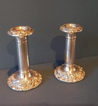 Pair of Edwardian Period Silver Candlesticks