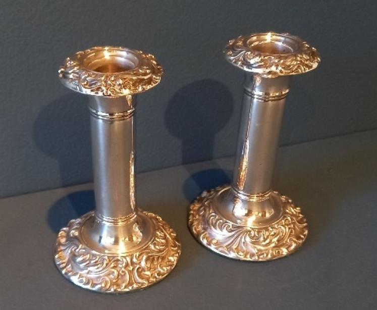 Pair of Edwardian Period Silver Candlesticks - Image 7