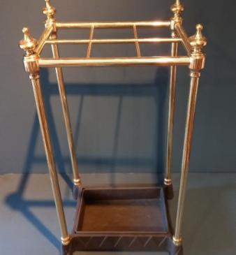 Antique Cast Brass Six Section Stick Stand