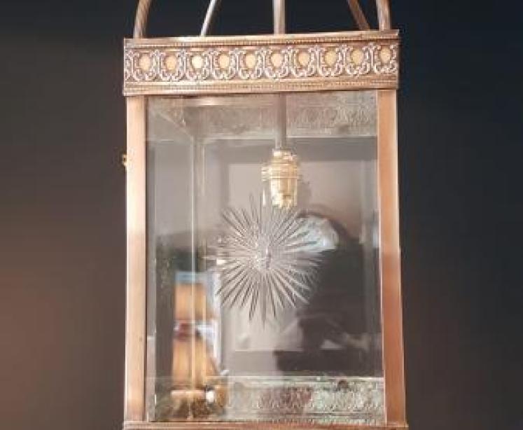 Edwardian Brass Framed Lantern - Image 1