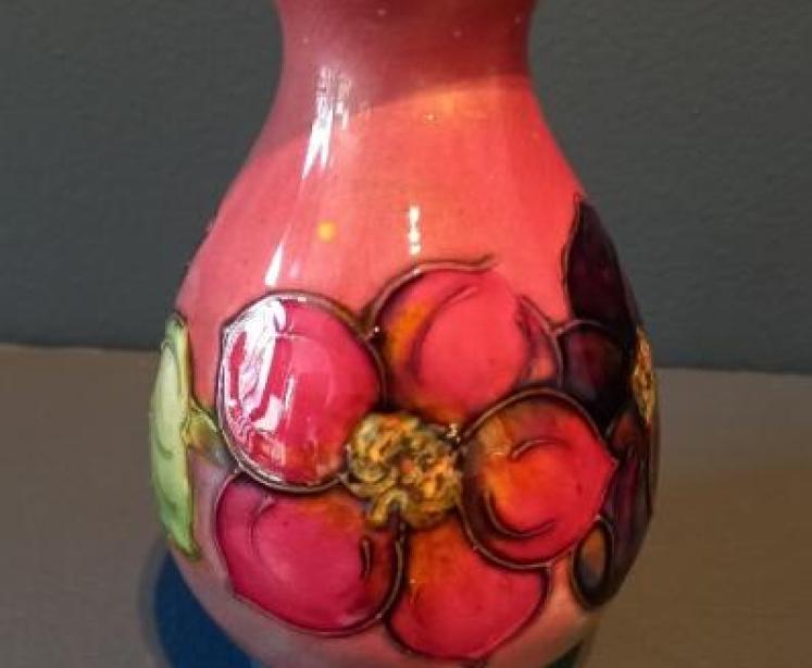 Moorcroft Flambe Glazed Hibiscus Vase - Image 1
