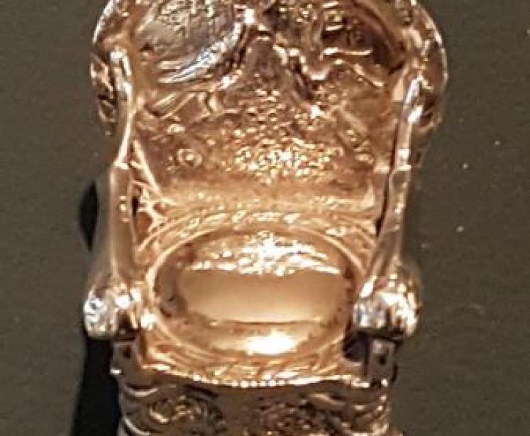 Russian Silver Miniature Arm Chair - Image 3