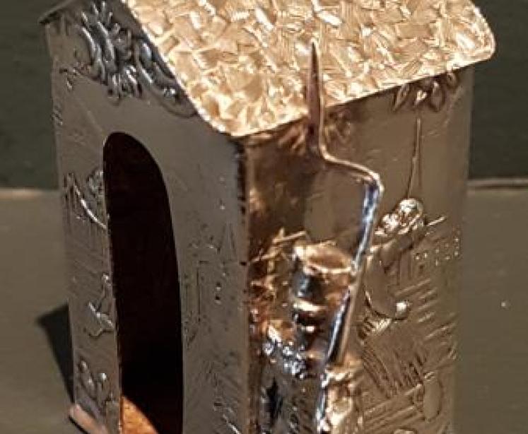 Unusual Victorian Silver Sentry Box - Image 6