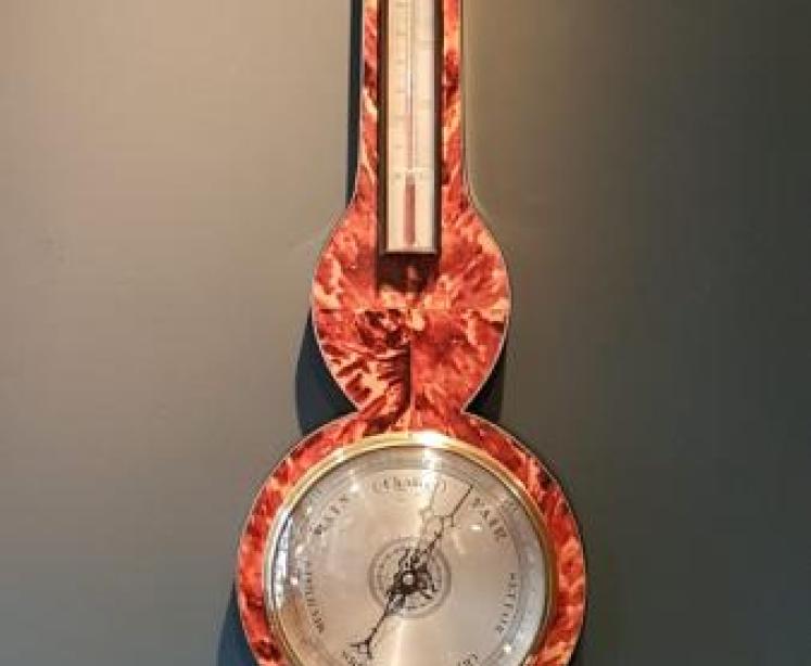 Superb Victorian Tortoise Shell Banjo Barometer - Image 1