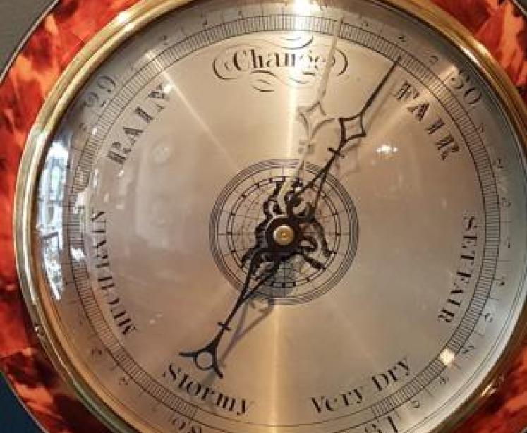 Superb Victorian Tortoise Shell Banjo Barometer - Image 3