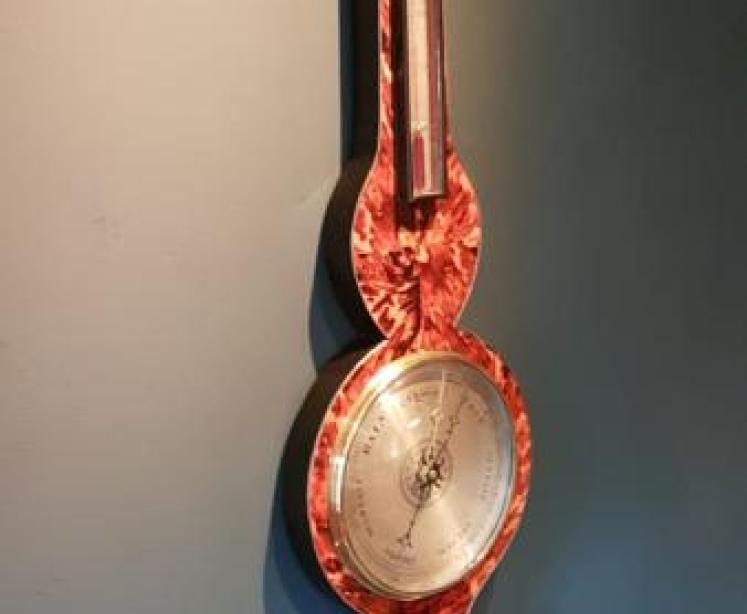 Superb Victorian Tortoise Shell Banjo Barometer - Image 7