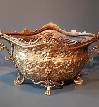 Antique Brass Jardiniere