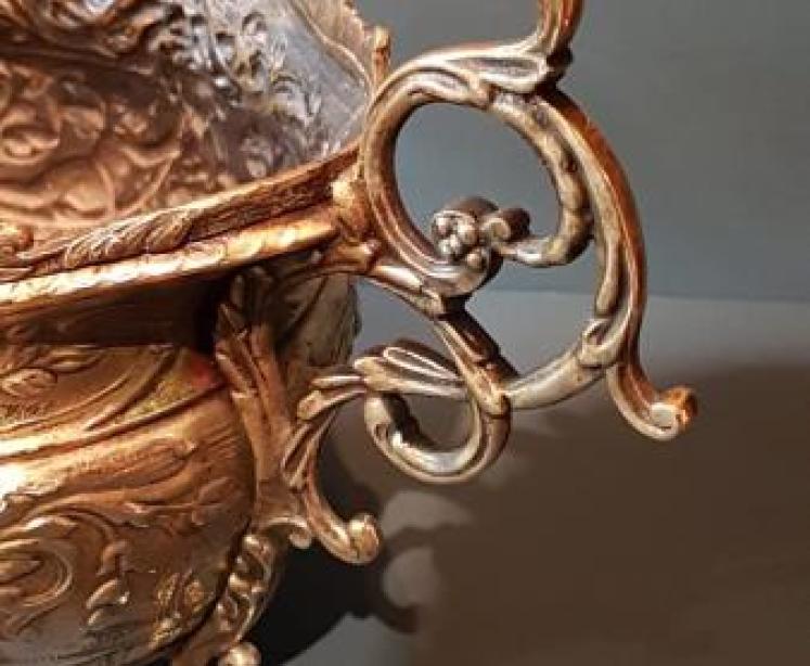 Antique Brass Jardiniere - Image 3