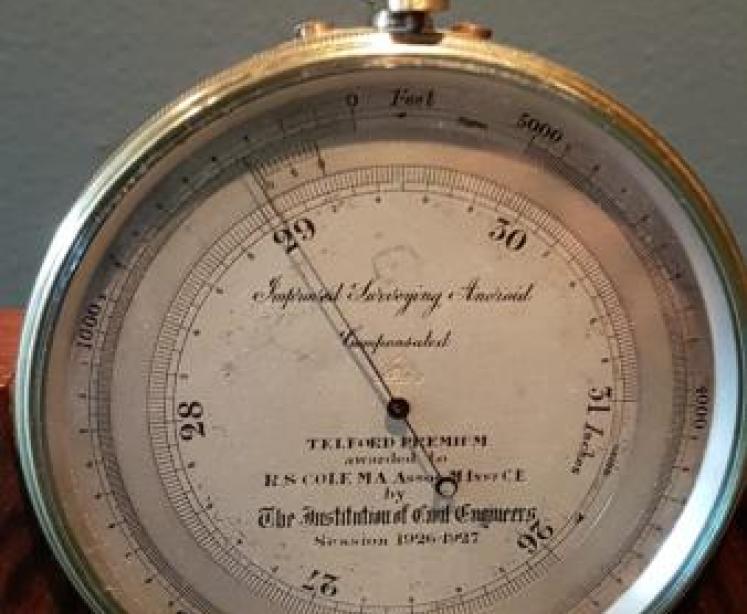 Fine Quality Campaign Barometer and Stand - Image 2