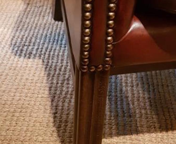 Leather Wing Back Arm Chair - Image 6