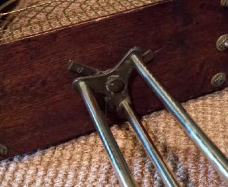 Late Victorian Brass & Oak Revolving Magazine Rack - Image 7