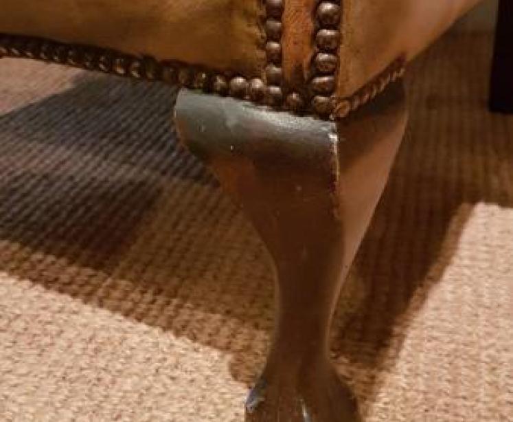 1930's Hide Wing Back Arm Chair - Image 4