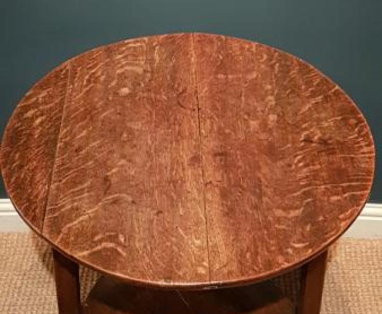 George III Oak & Fruitwood Cricket Table - Image 4