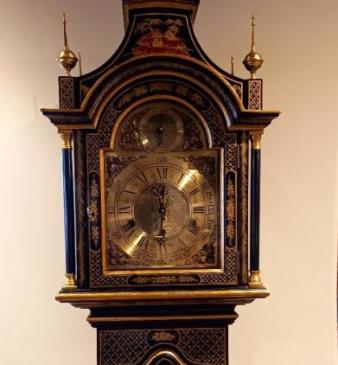 Antique Chinoiserie Westminster Chiming Grandmother Clock