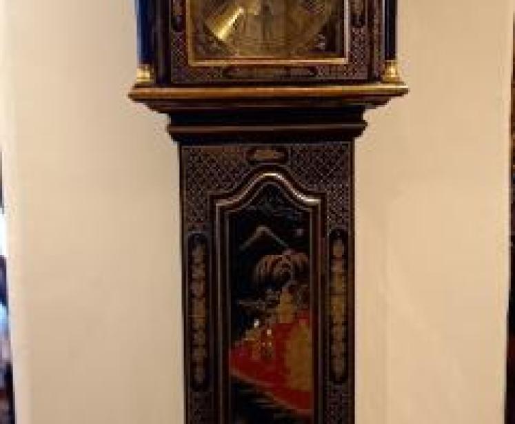 Antique Chinoiserie Westminster Chiming Grandmother Clock - Image 2