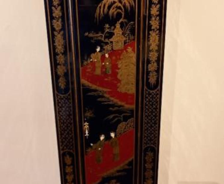 Antique Chinoiserie Westminster Chiming Grandmother Clock - Image 3