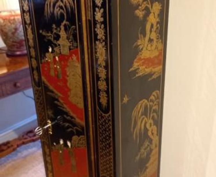 Antique Chinoiserie Westminster Chiming Grandmother Clock - Image 5