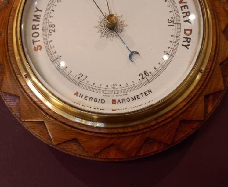 Antique Star Burst Surround Barometer - Image 5
