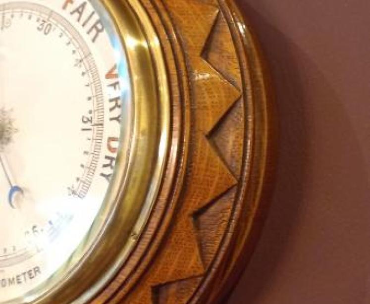 Antique Star Burst Surround Barometer - Image 6