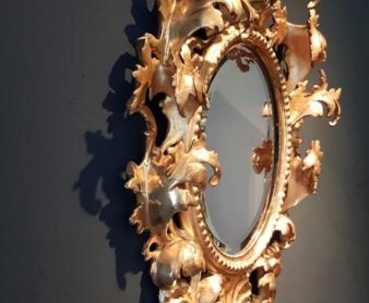 Small Victorian Florentine Mirror - Image 2