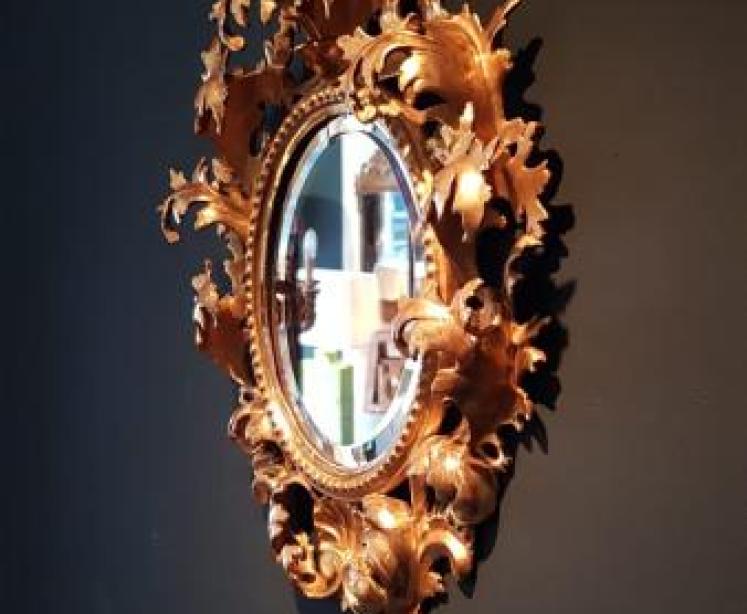 Small Victorian Florentine Mirror - Image 3