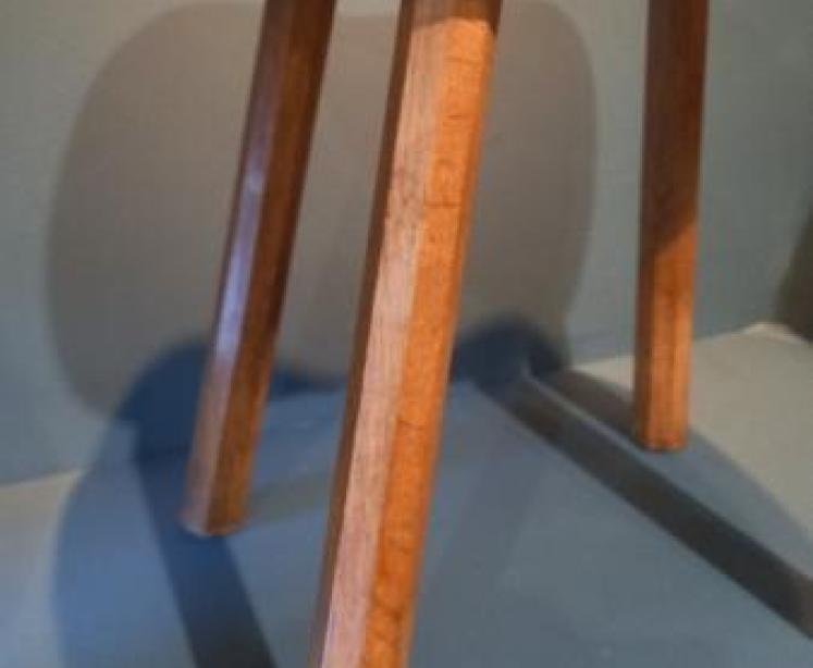 Large Mouseman Solid Oak Calf Stool - Image 5