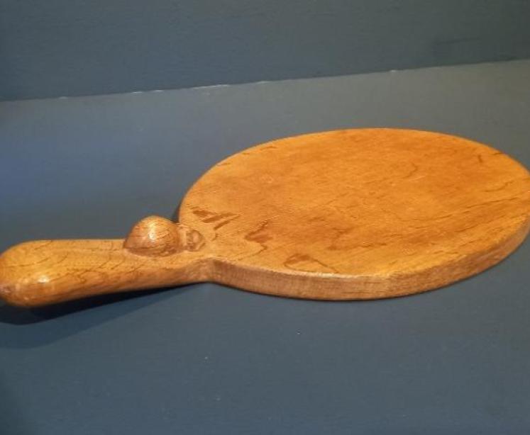 Original Mouseman Solid Oak Cheeseboard - Image 6