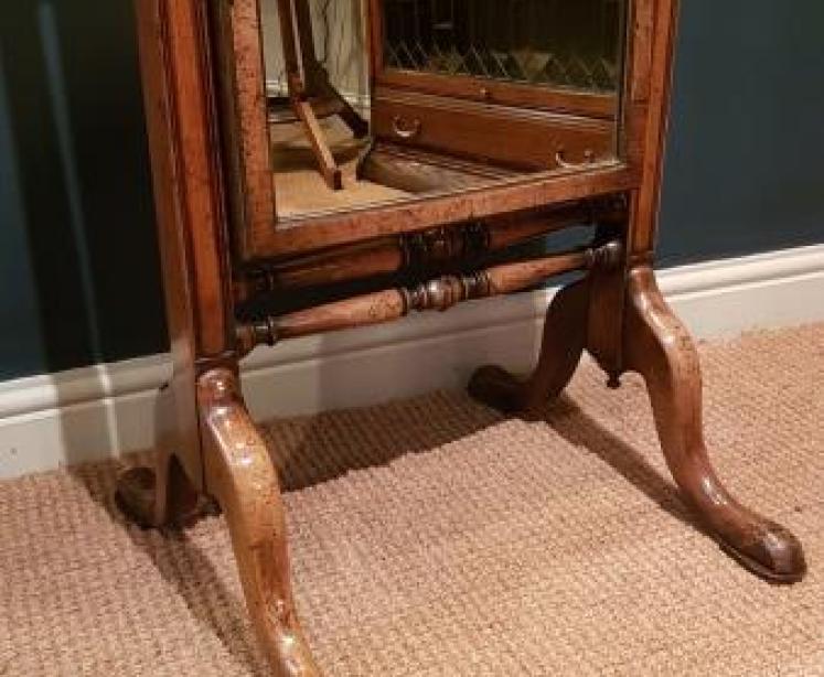 Elegant Walnut Framed Cheval Mirror - Image 4