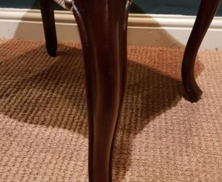 Victorian Rosewood Cabriole Leg Stool - Image 2
