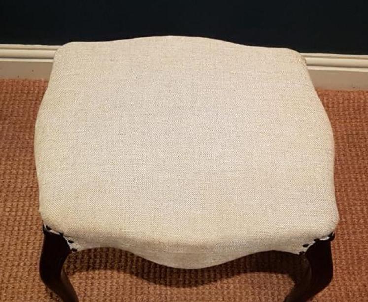 Victorian Rosewood Cabriole Leg Stool - Image 3