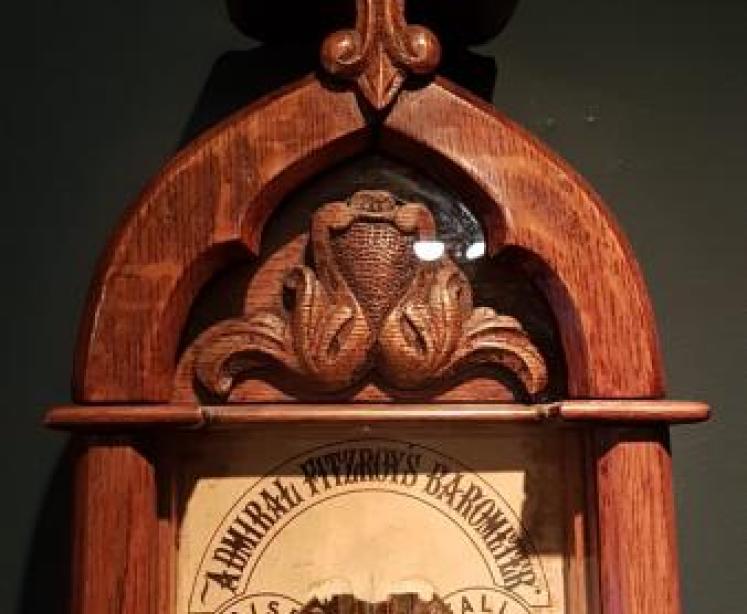 Victorian Oak Cased Admiral Fitzroy Barometer - Image 4