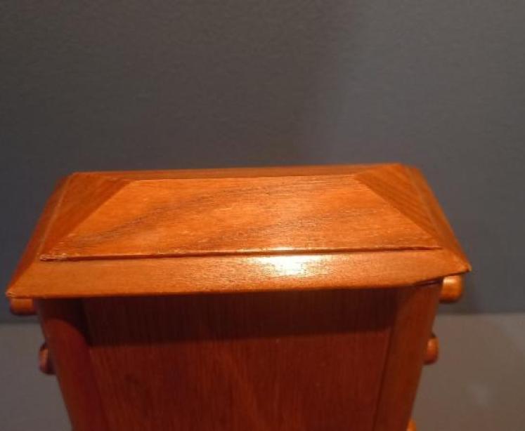 Antique Walnut Perpetual Desk Calendar - Image 6