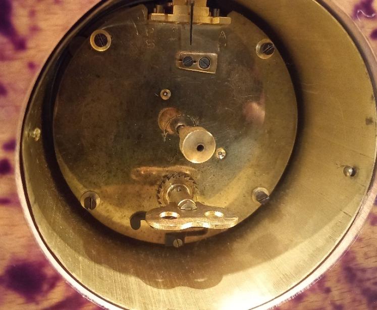 Edwardian Period Chinoiserie Tortoiseshell Mantel Clock - Image 6