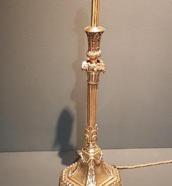 Superb Edwardian Cast Brass Table Lamp