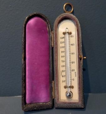 Antique Bone Scale Pocket Thermometer