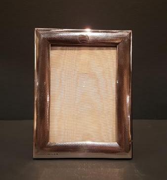 George V Silver Engine Turned Photo Frame